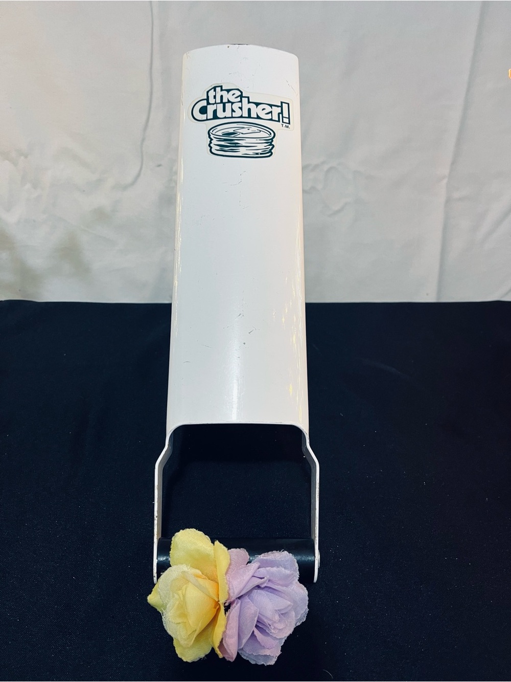 White Wall-Mounted Can Crusher